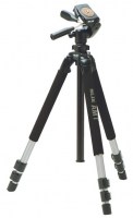 Штатив для фотоаппарата профессиональный Slik Pro 700 DX. В комплект поставки входит головка Slik Pro 700 DX Head со сменной круглой металлической площадкой.